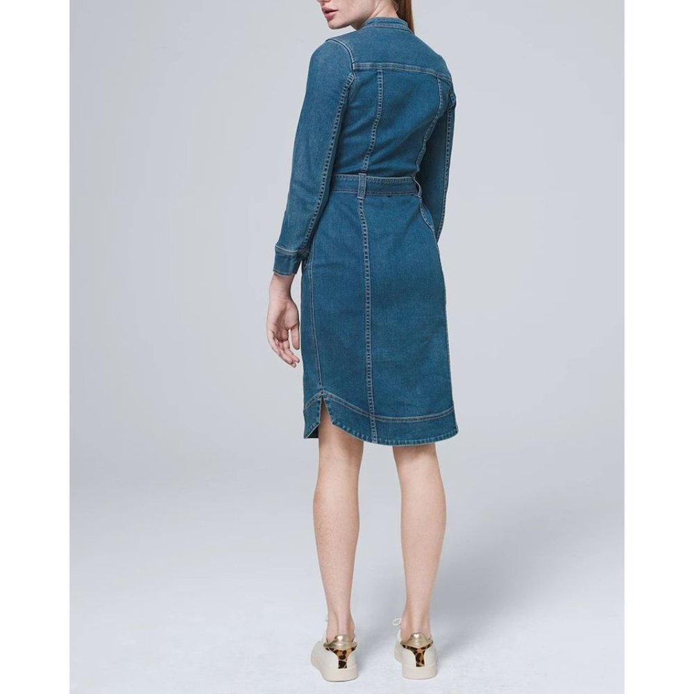 WHBM Blue Jean Everyday Soft Denim Dress sz 6 - Picture 11 of 12